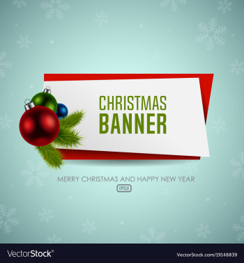 christmas origami banner with balls christmas origami banner with balls