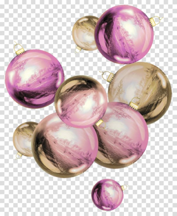 Christmas ornament Bombka Ball, Colored Christmas balls transparent background PNG clipart