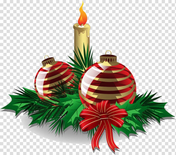 Christmas ornament Candle Christmas tree, christmas candles ball transparent background PNG clipart