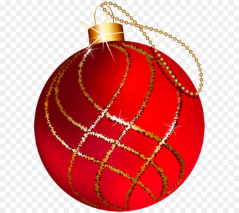 Christmas ornament Christmas decoration Gold Christmas tree - Transparent Christmas Large Red and Gold Ornament Clipart 