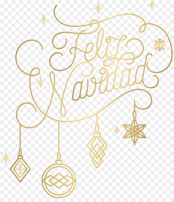 Christmas ornament Feliz Navidad Clip art - calligraphy clipart 