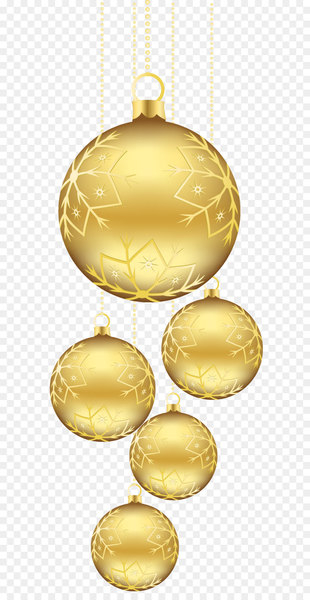 Christmas ornament Gold Clip art - Christmas Golden Balls Ornaments PNG Picture 