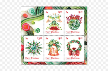 Christmas ornament Postage Stamps Christmas stamp Mail - postcard stamps 