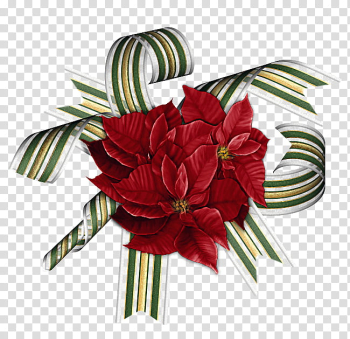 Christmas Ornaments s, red flower transparent background PNG clipart