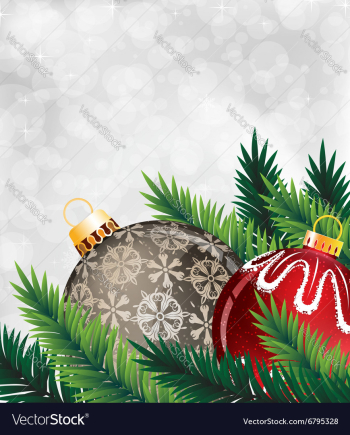 Christmas ornaments vector image Christmas ornaments vector image