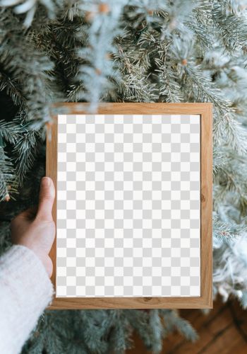 Christmas picture frame PNG transparent