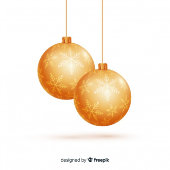 Christmas realistic golden balls Christmas realistic golden balls