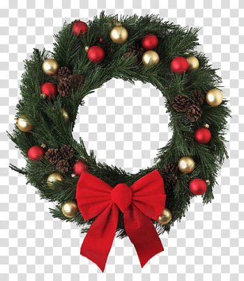 Christmas, red and green Christmas wreath transparent background PNG clipart Christmas, red and green Christmas wreath transparent background PNG clipart