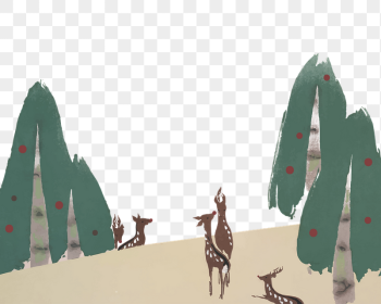 Christmas reindeer png border, transparent | Free PNG Illustration - rawpixel