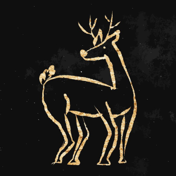 Christmas reindeer sticker, gold aesthetic | Free Vector Illustration - rawpixel Christmas reindeer sticker, gold aesthetic | Free Vector Illustration - rawpixel