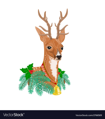 Christmas reindeer vector image Christmas reindeer vector image