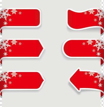 Christmas Ribbon Banner , Creative Christmas Label transparent background PNG clipart