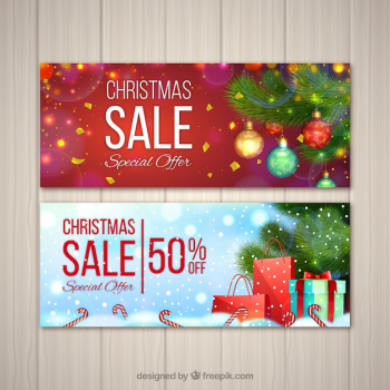 Christmas sale banners 