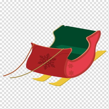 Christmas Sled Illustration, Creative Christmas sleigh transparent background PNG clipart