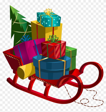 Christmas Sleigh With Gifts Png Clip - Christmas Coloring Book For Children