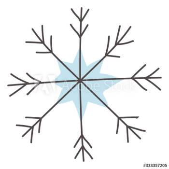 christmas snowflake doodle style icon christmas snowflake doodle style icon