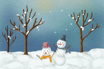 Christmas snowman background, festive Winter | Free Photo Illustration - rawpixel
