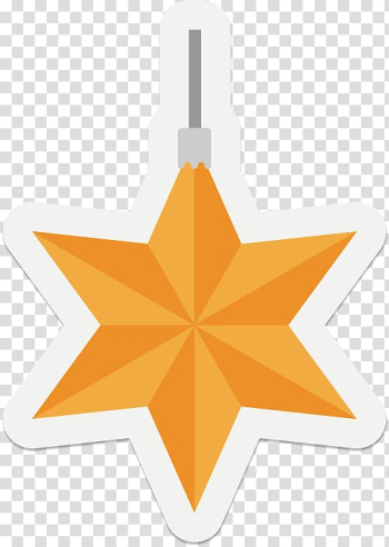 Christmas star sticker transparent background PNG clipart
