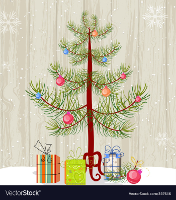 Christmas Tree and Presents vector image Christmas Tree and Presents vector image