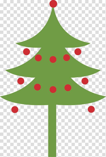 Christmas tree Cartoon Christmas ornament Illustration, Cartoon Christmas tree material transparent background PNG clipart