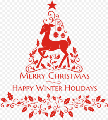 Christmas tree Christmas decoration Rubber stamp - Christmas tree decorated in red pictogram 