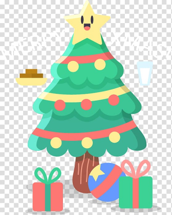 Christmas tree Christmas gift , Cute Christmas Tree transparent background PNG clipart