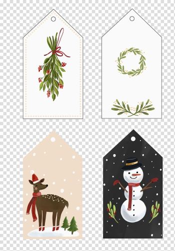 Christmas tree Christmas ornament Christmas card, Label,Christmas card transparent background PNG clipart