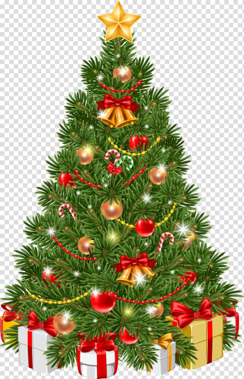 Christmas tree Christmas ornament , Green Christmas tree transparent background PNG clipart