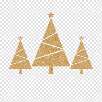 Christmas tree Christmas ornament Star of Bethlehem Christmas card, Golden tree transparent background PNG clipart