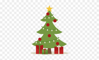 Christmas Tree Clipart Cute - Cute Christmas Tree With Presents