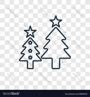 Christmas tree concept linear icon isolated on vector image