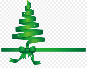 Christmas tree Green ribbon Clip art - Green Ribbon Christmas Tree 