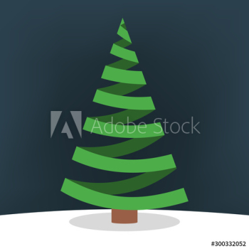 Christmas tree on the snow Christmas tree on the snow
