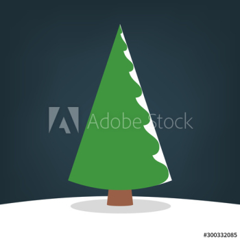Christmas tree on the snow Christmas tree on the snow