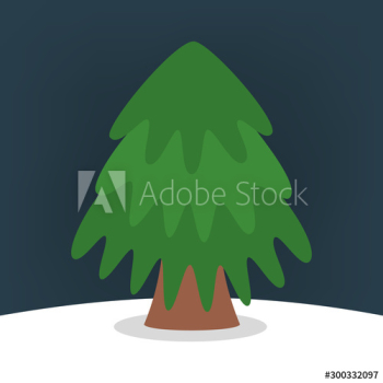 Christmas tree on the snow Christmas tree on the snow