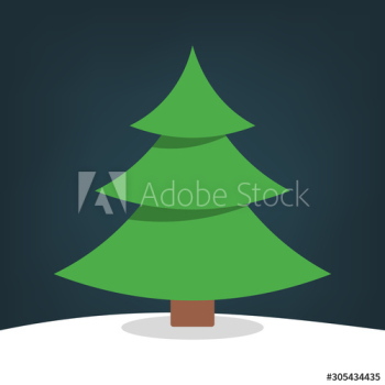 Christmas tree on the snow Christmas tree on the snow