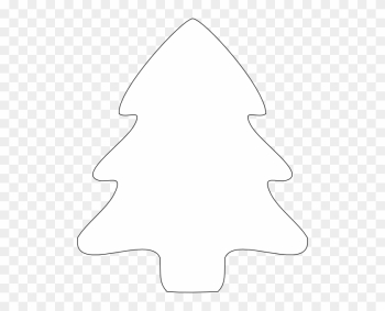 Christmas Tree Outline Clip Art - White Christmas Tree Shape