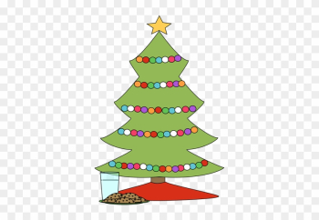 Christmas Tree With Cookies And Milk - Christmas Tree