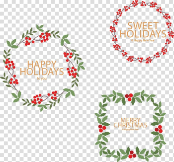 Christmas tree Wreath Euclidean , Christmas wreath transparent background PNG clipart