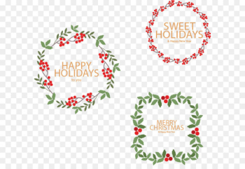 Christmas tree Wreath Euclidean vector - Vector Christmas wreath 