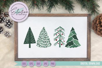 Christmas Trees SVG, Hand drawn doodle Christmas trees Christmas Trees SVG, Hand drawn doodle Christmas trees