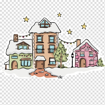 Christmas village Euclidean Snow, Snow village transparent background PNG clipart Christmas village Euclidean Snow, Snow village transparent background PNG clipart