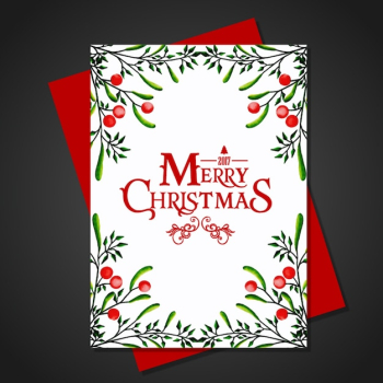 Christmas Watercolor Greeting Card Christmas Watercolor Greeting Card