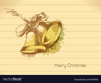 Christmas with bells vector image