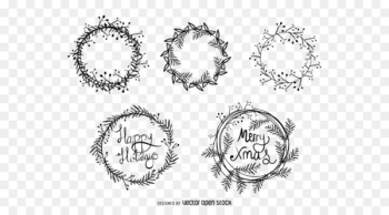 Christmas Wreath Drawing Illustration - Christmas wreath vector material 