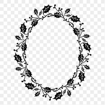 Christmas wreath frame png sticker | Free PNG - rawpixel