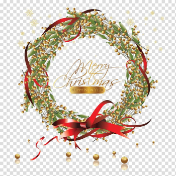 Christmas Wreath Garland Euclidean , Christmas Wreath transparent background PNG clipart