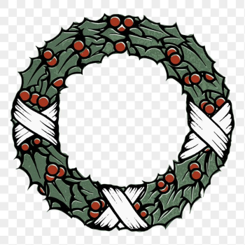 Christmas wreath  png sticker, | Free PNG - rawpixel