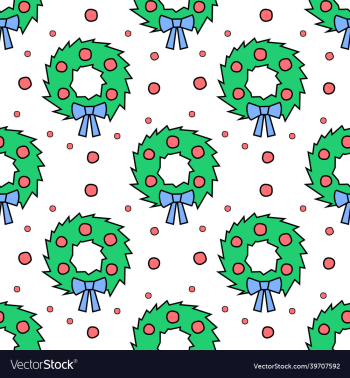 christmas wreath - seamless in color christmas wreath - seamless in color