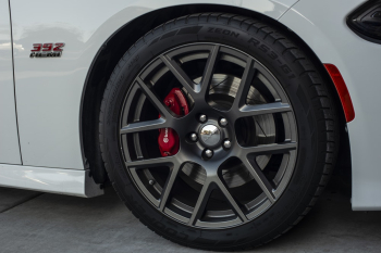 Chrome-colored Multi-spoke Vehicle Wheel and Tire Chrome-colored Multi-spoke Vehicle Wheel and Tire
